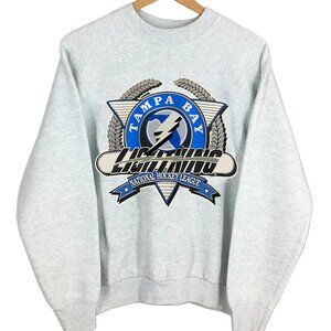 Tampa Bay Lightning Sweatshirt, Vintage Lightning Ice Hockey Shirt